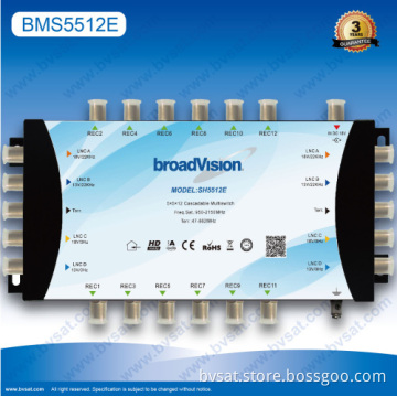 5in 12out Cascadable Satellite Multi Switch With Power Supply Satellite Signal Multiswitches 